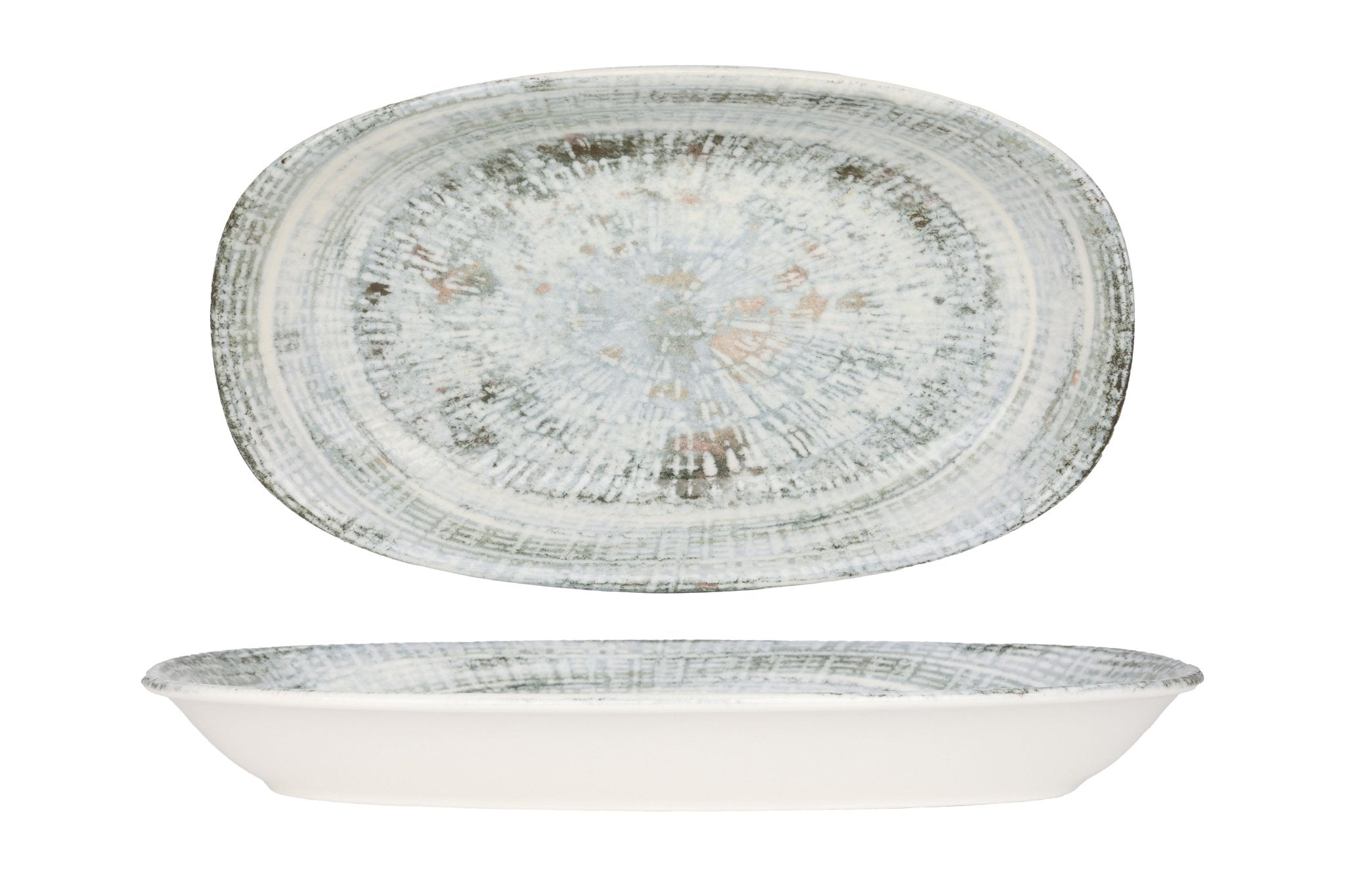 Bonna Serveerschaal - Odette - Porselein - 34x19 cm - set van 2