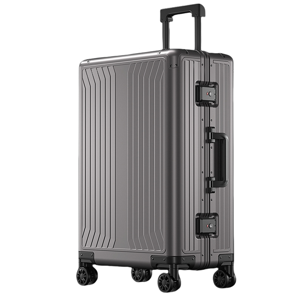 All Aluminum Magnesium Hardshell Carry on Luggage with Wheels, Modern Zipperless Hardshell Checked Luggage with TSA Lock, Airline Approved Metal Suitcase Travel Metal Rolling Luggage - Image 3