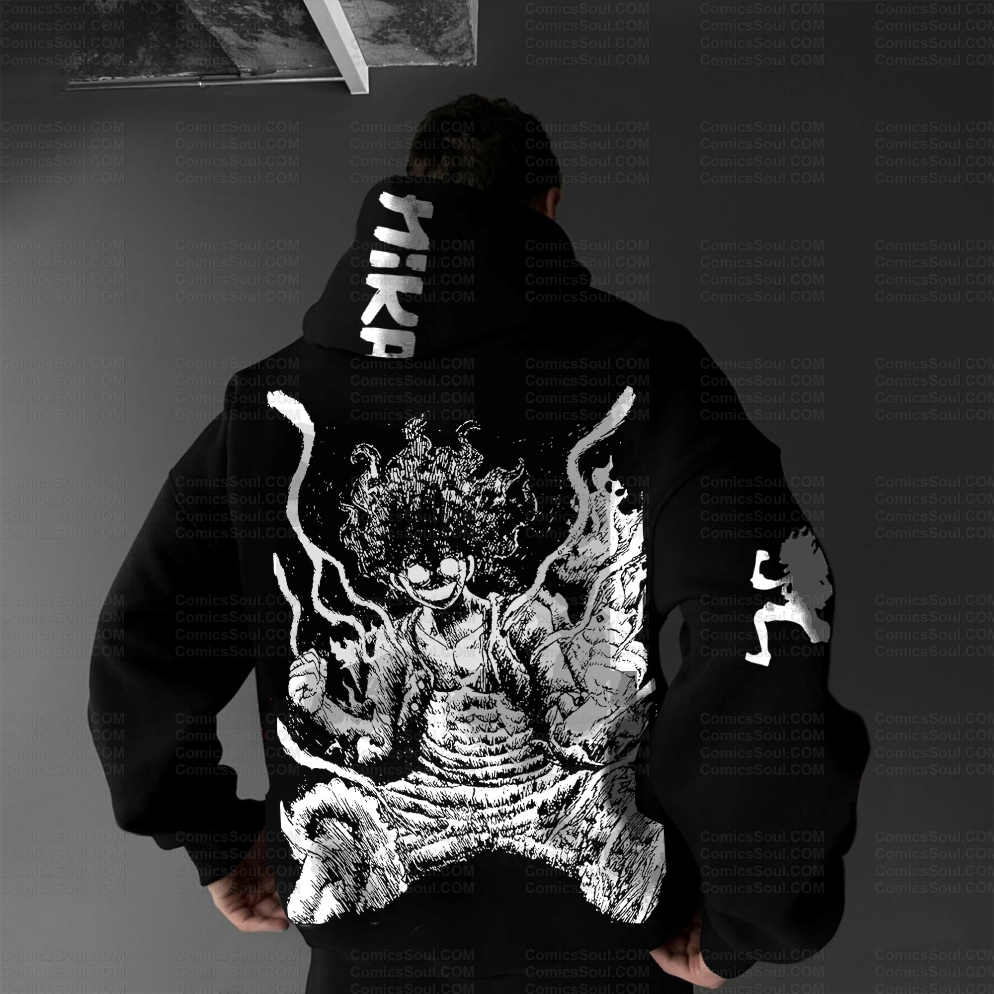 Plus Velvet Unisex Anime Graphic Streetwear Vintage Hoodie