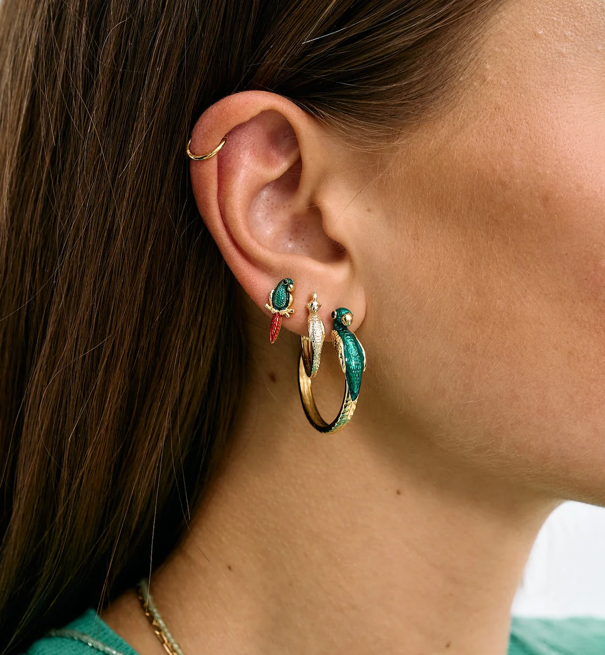 Isola Bird Hoop Earrings