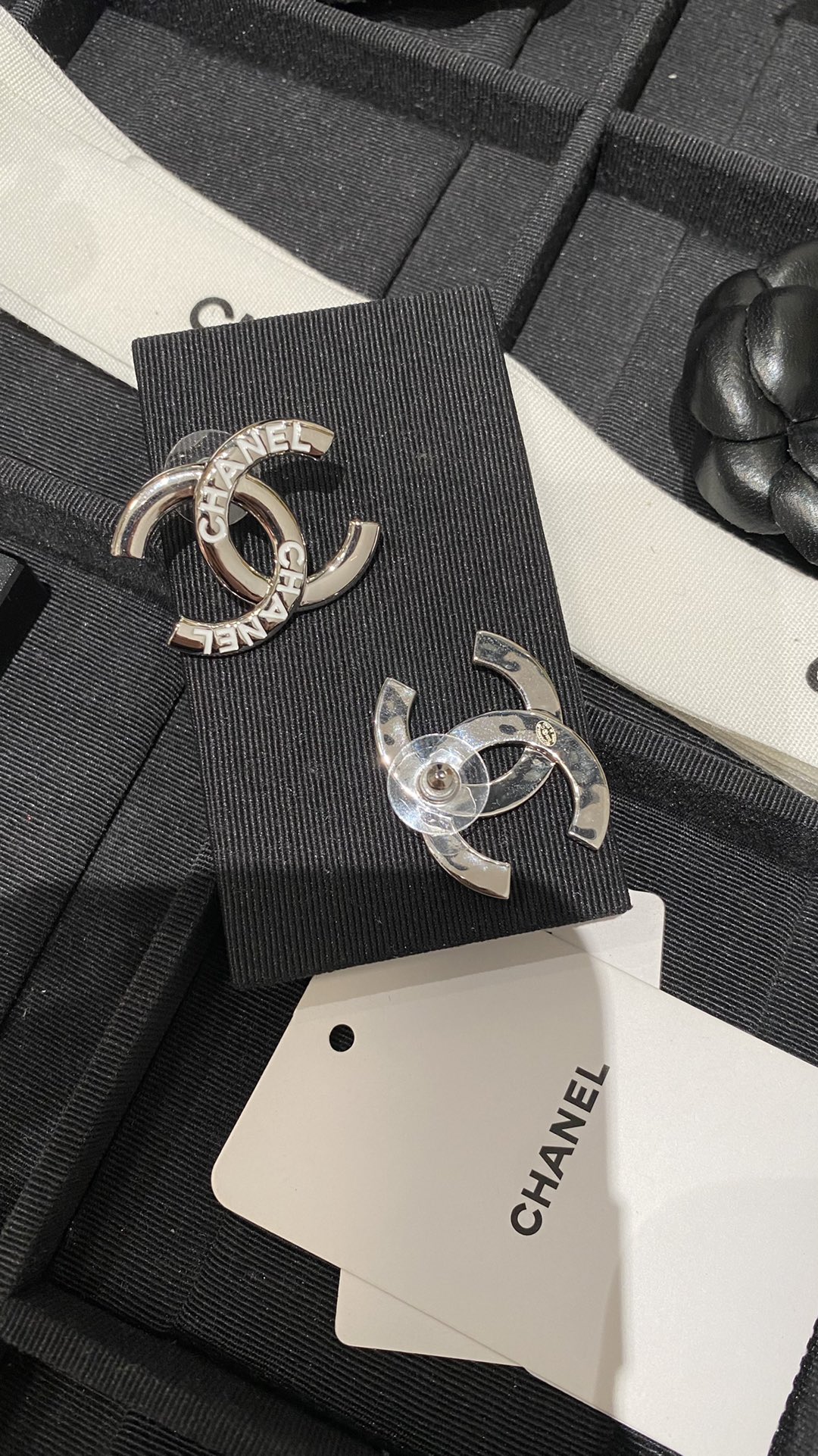 Chanel Enamel Monogram CC Earrings - Original Replica Club