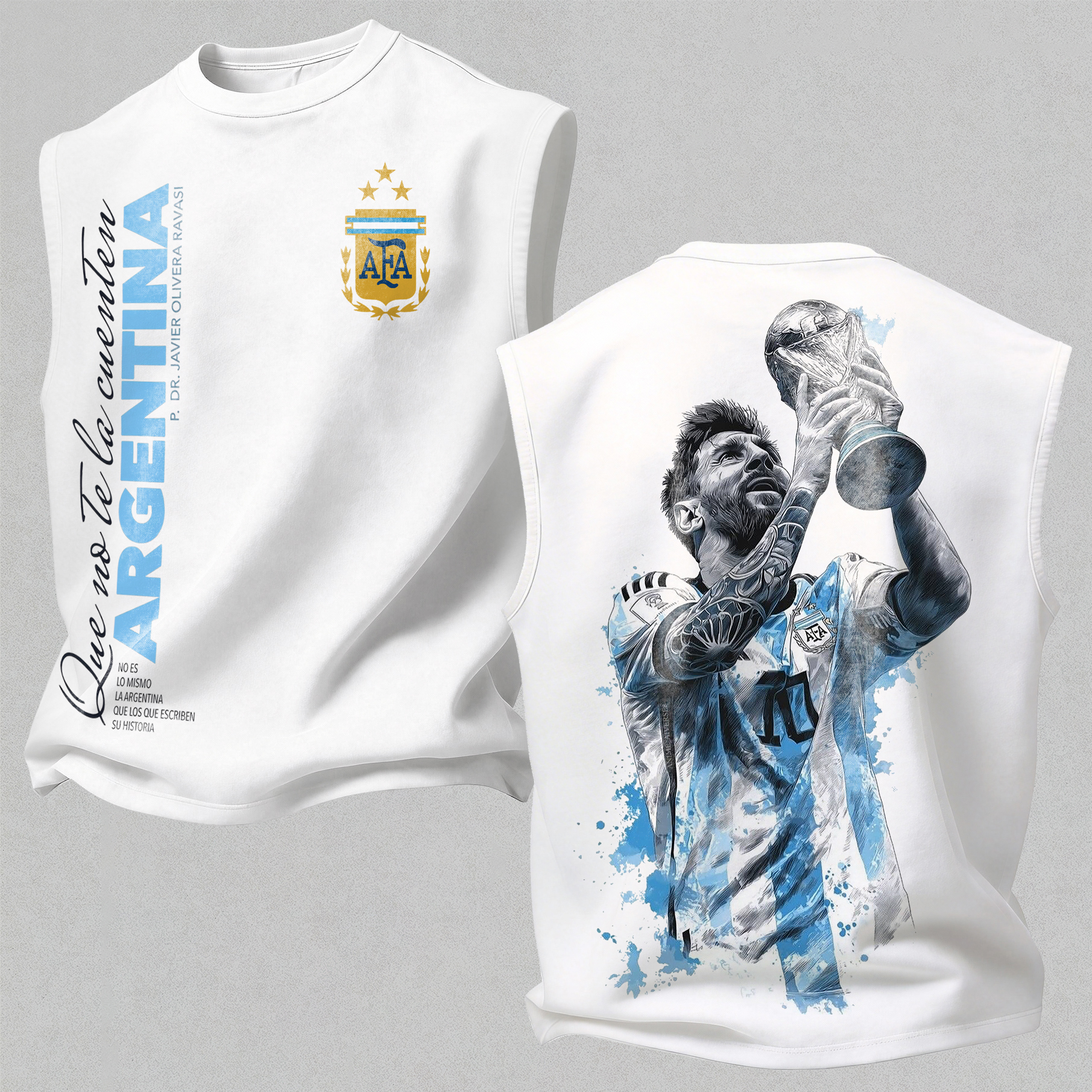 Football Star Champion Trophy Print Men's Tank
