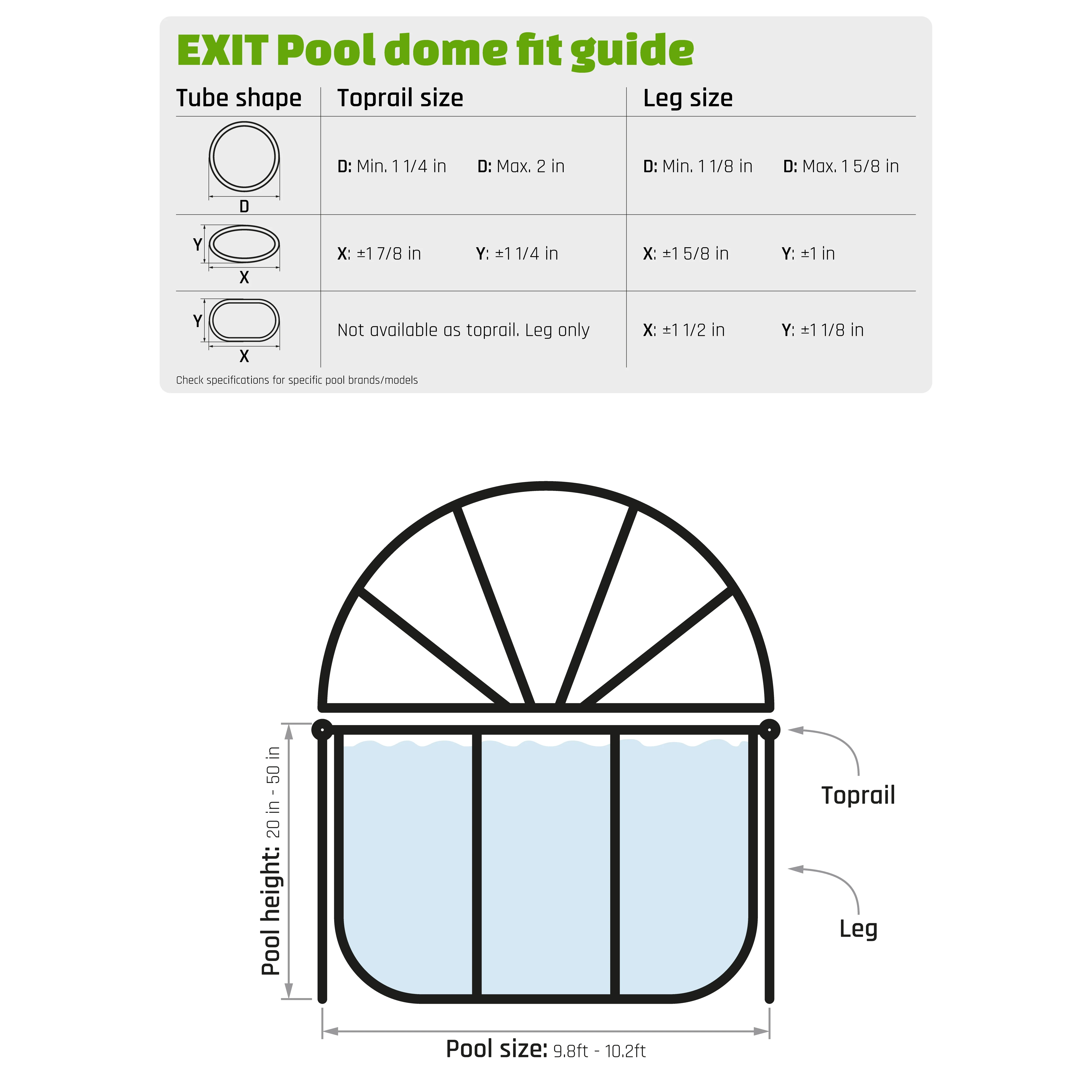 EXIT Toys UV Resistant Pool Covers, PVC Transparent, 104" x 104" x 55" - Image 19