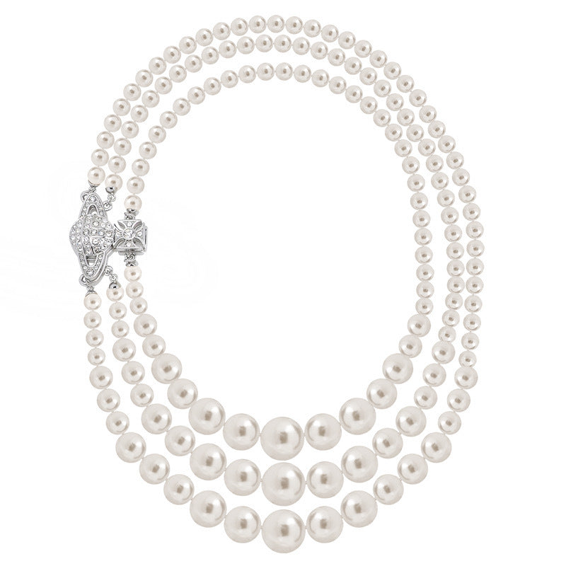 Vivienne Westwood Triple Pearl Necklace - Original Replica Club