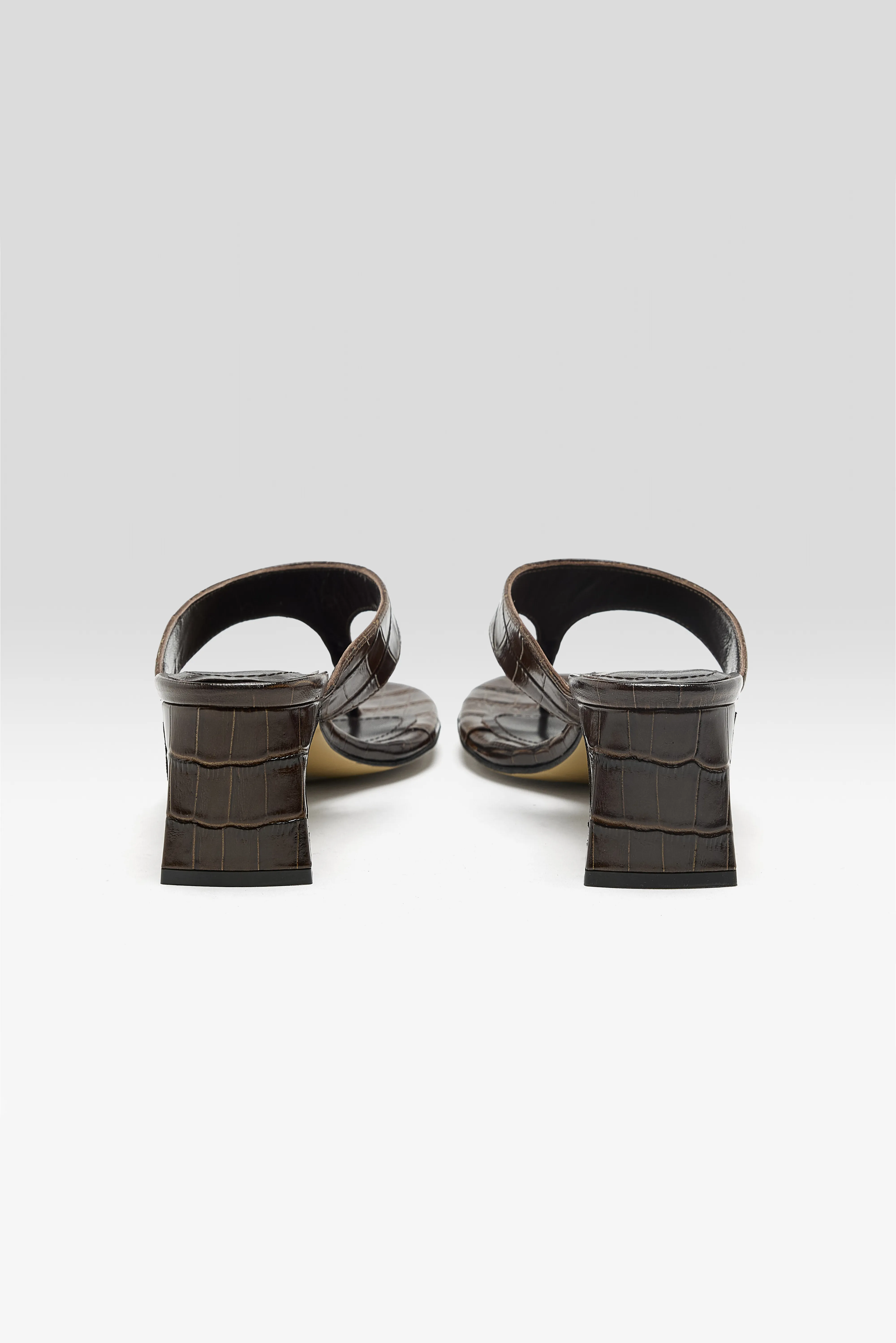 Bellerose Farah Croco Sandals  (261 / W / CHOCOLATE)