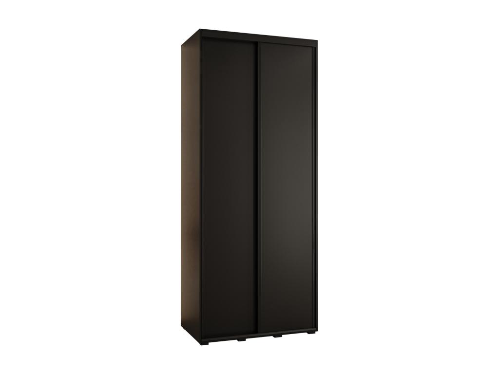 ARMARIO DAVOS 3 DE PUERTAS CORREDERAS 235,2/100/60 2 puertas (Negro/Negro/Negro)