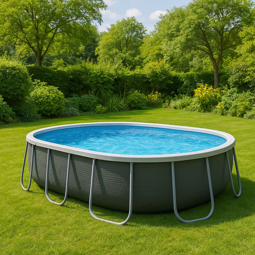 Piscina tubular ovalada Ovalada Sí Piscina Tubular PVC y acero 488x305x107 cm qiumUes605Yb