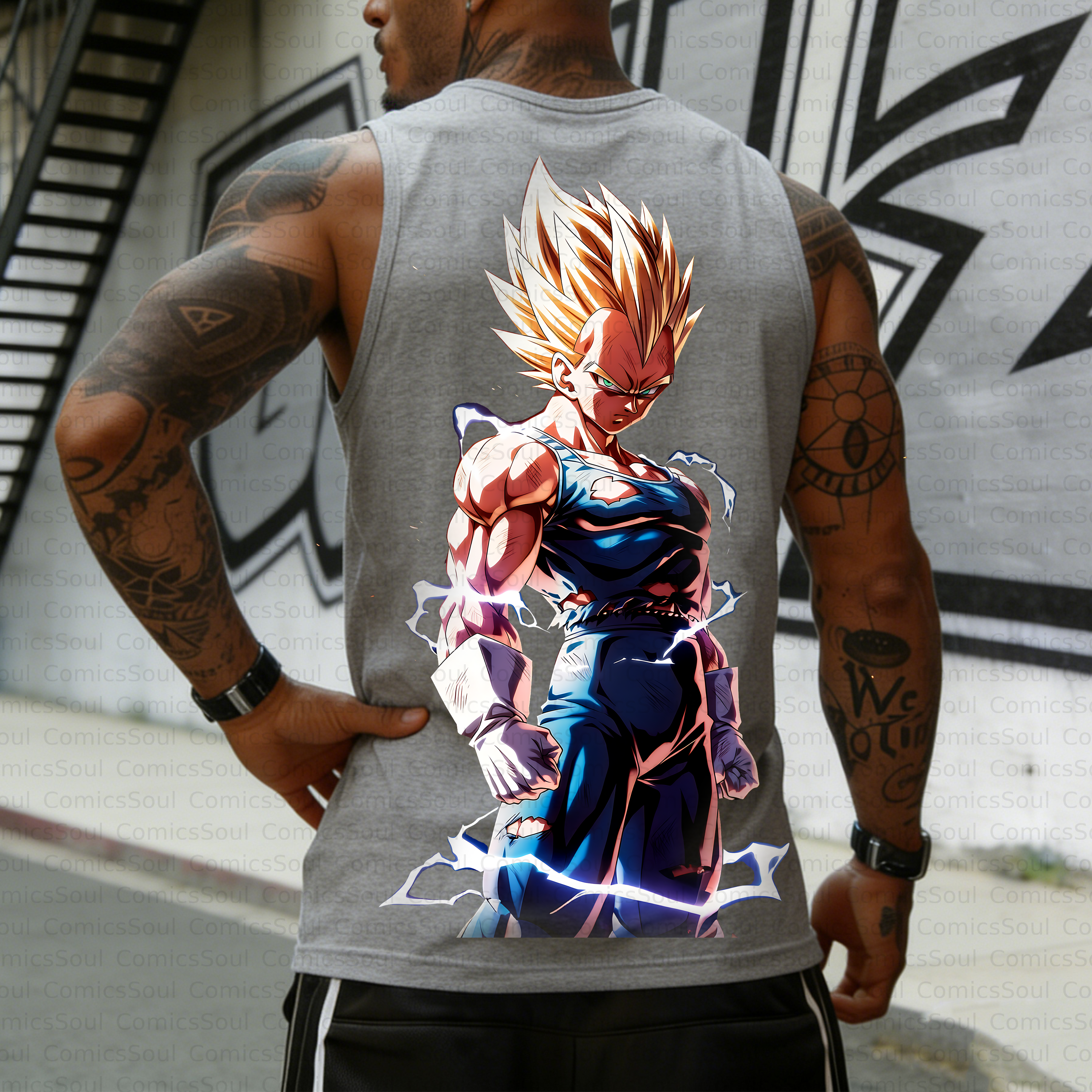Unisex Anime Inspired Vintage Tank Top