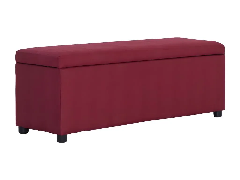 Banco con almacenaje poliéster rojo vino 116 cm owt3269293