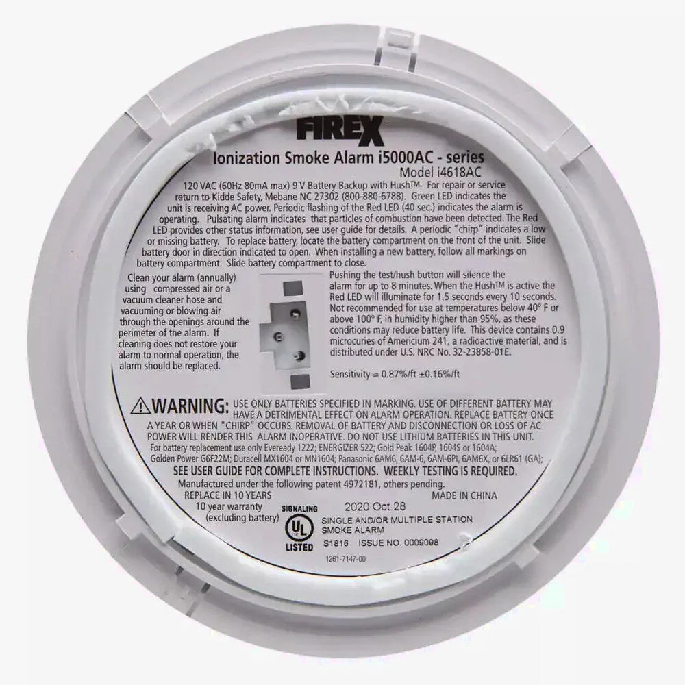 Firex Hardwired Ionization Smoke Detector 4-Pack - i4618 - Image 4 Firex Hardwired Ionization Smoke Detector 4-Pack - i4618 - Image 4
