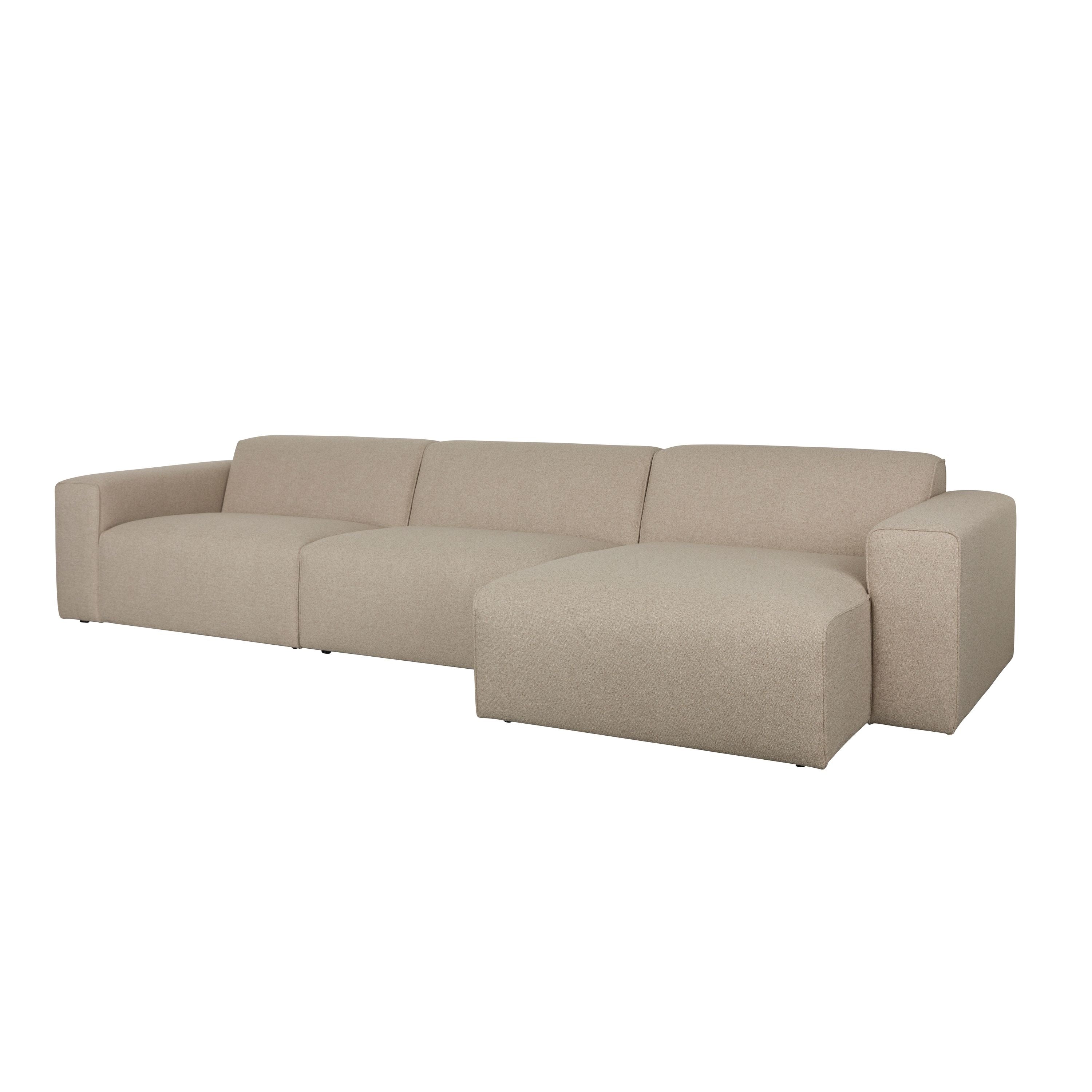 Zuiver Sofa Milka 4,5-zitsbank Chaise longue Rechts Cappuccino - Beige