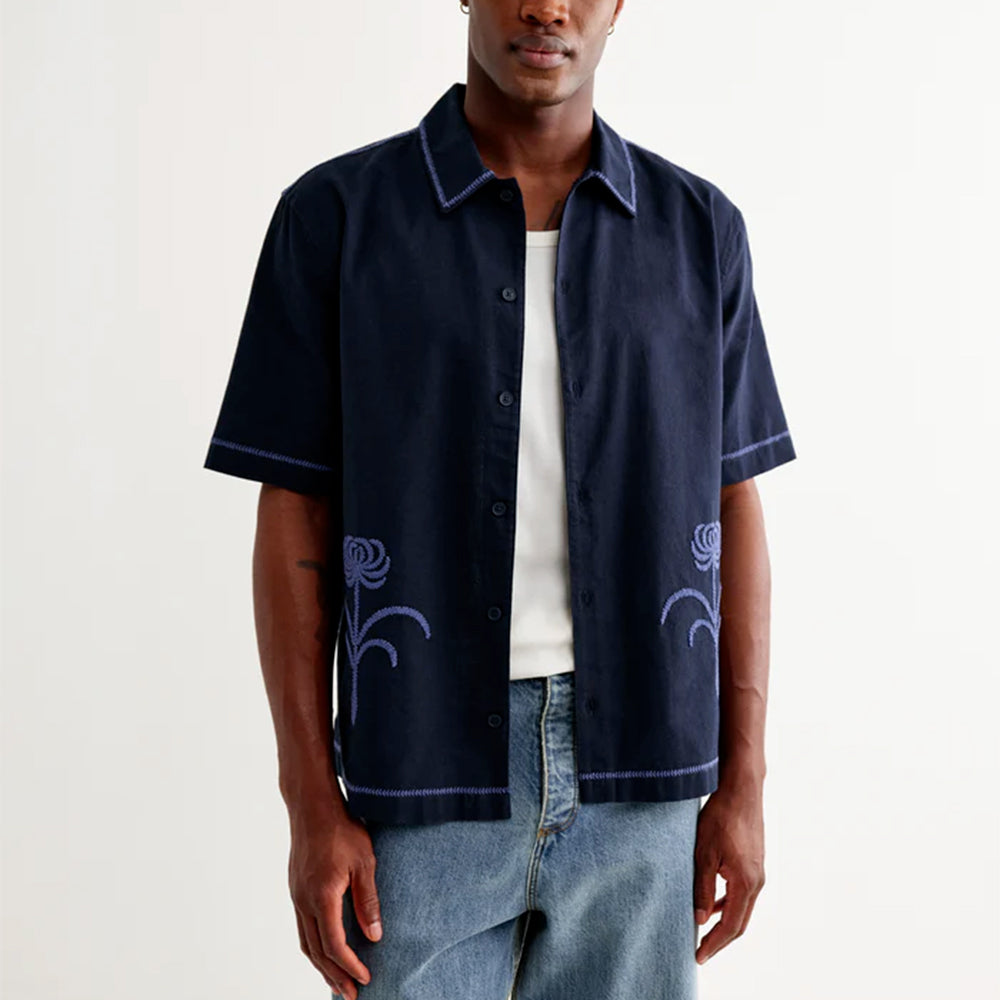 Wax London - Chemise Keats SS - Marine