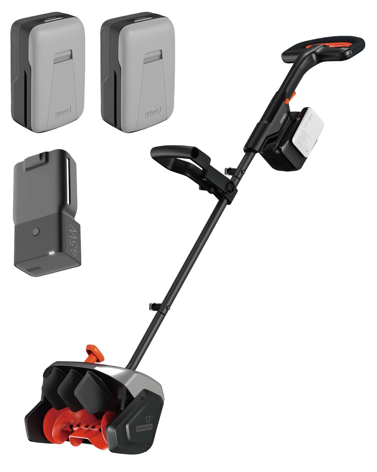 Litheli 13" Electric Snow Shovel, Cordless Brushless, 360° Full Loop Handle - image 2