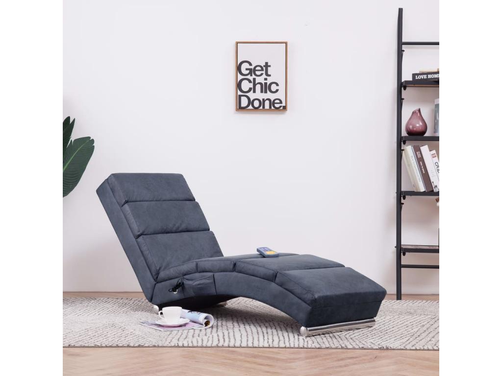 Chaise longue Ante sintético gris
