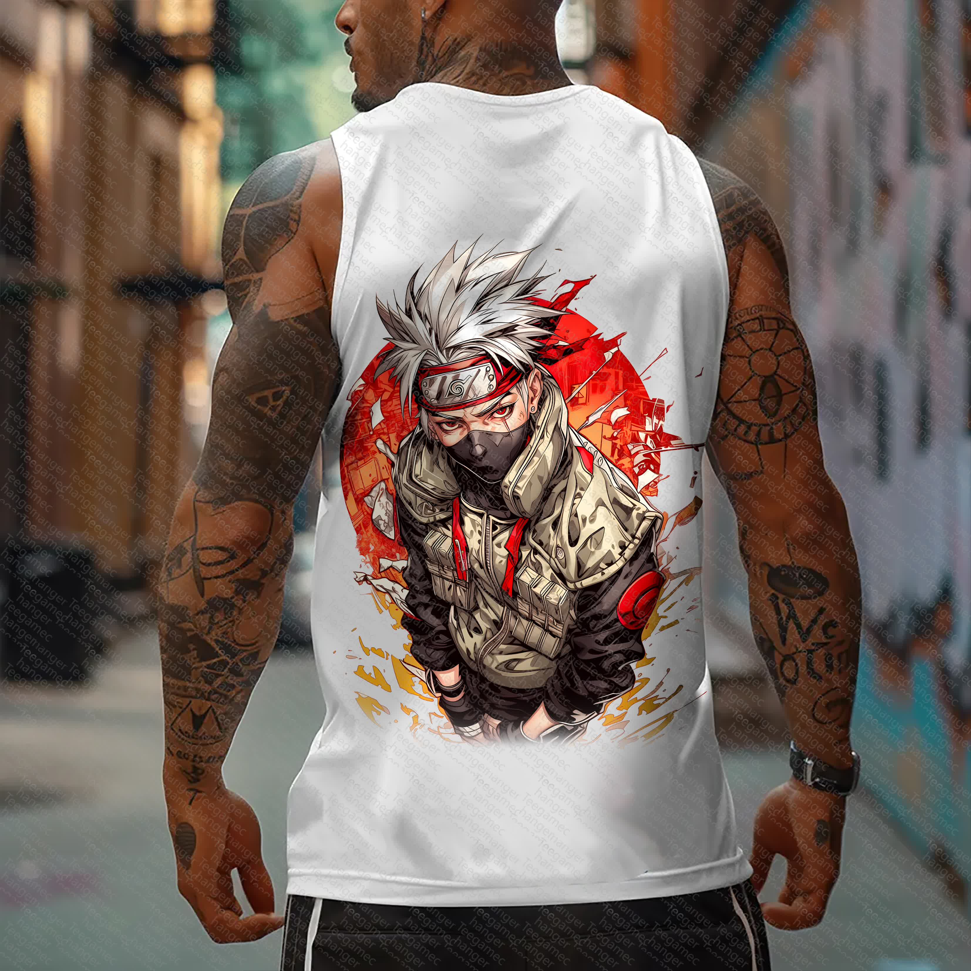 Unisex   Casual Anime  Tank Top