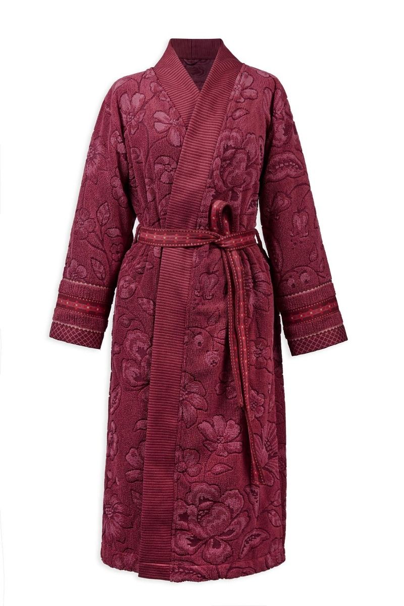 Bathrobe Jasmin Jacquard Dark Pink