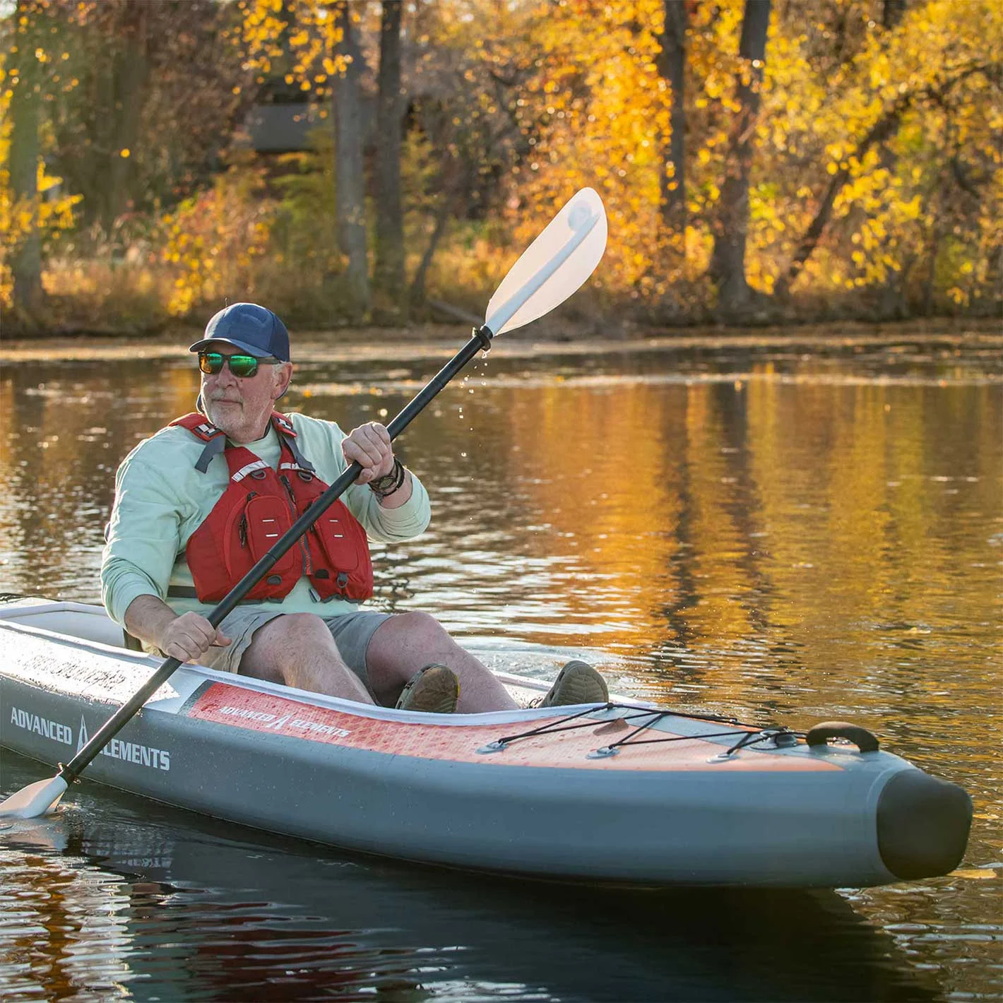 Advanced Elements AirVolution? 2 Pro - Inflatable Kayak with Pump - Recreational Tandem Kayak - 14.5 ft - Orange - Image 5