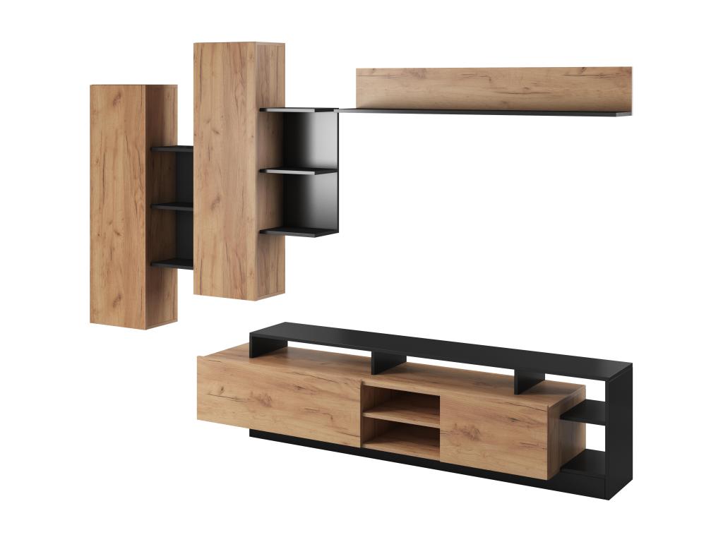 Armario Con Espejo Nestliq 2D9S 260x44x172 Beige