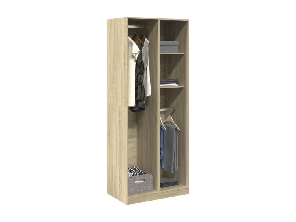 Armario roble Nestleano 80x50x200 cm madera contrachapada