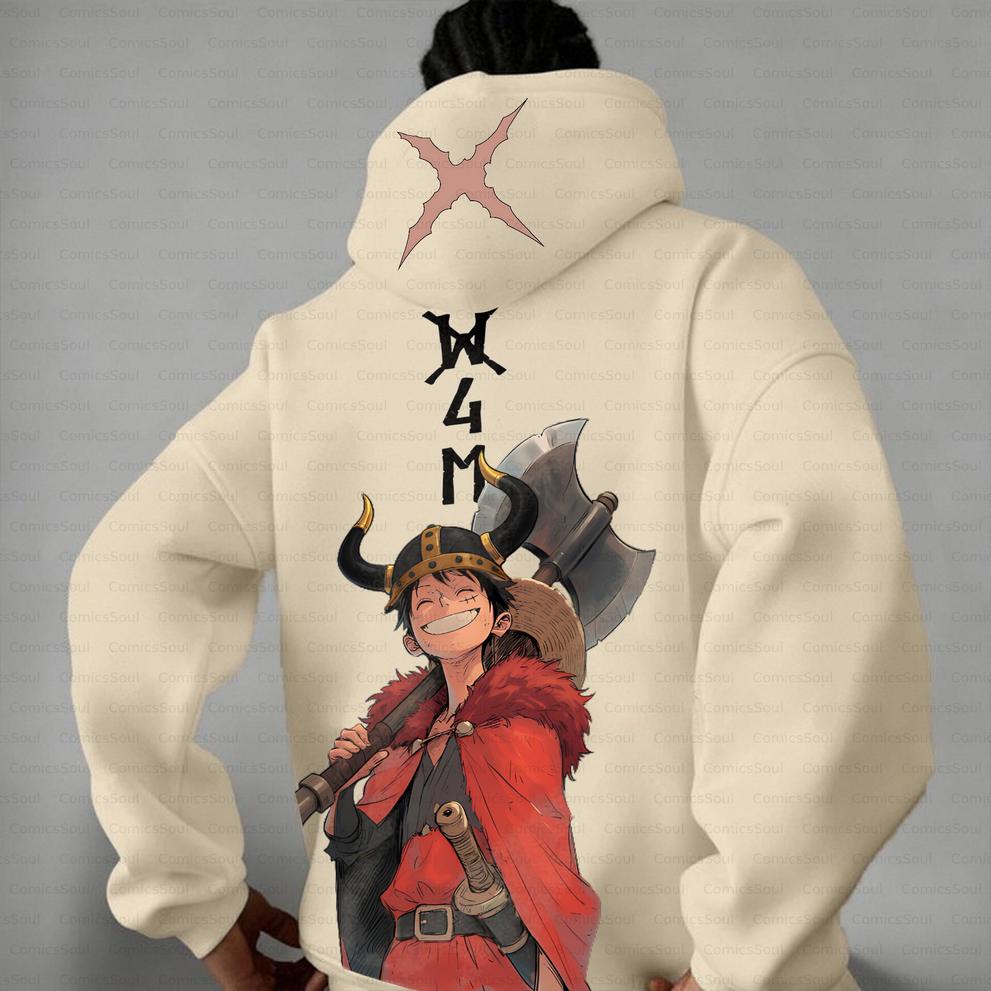Unisex Anime Inspired Vintage Plush Hoodie