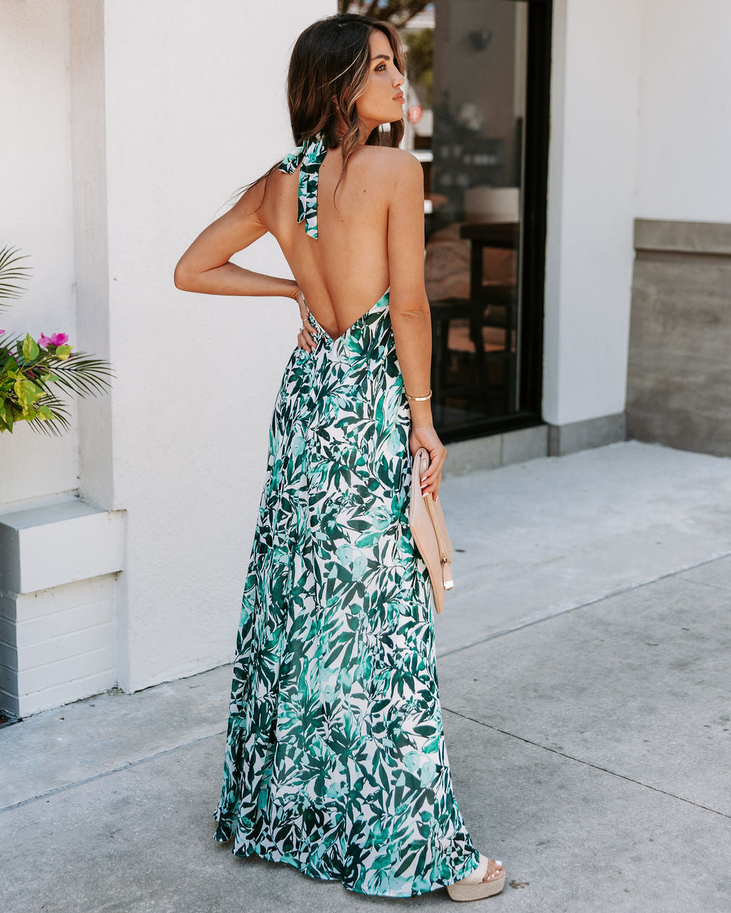 Lewyn Floral Halter Maxi Dress - FINAL SALE - Se7enfashion