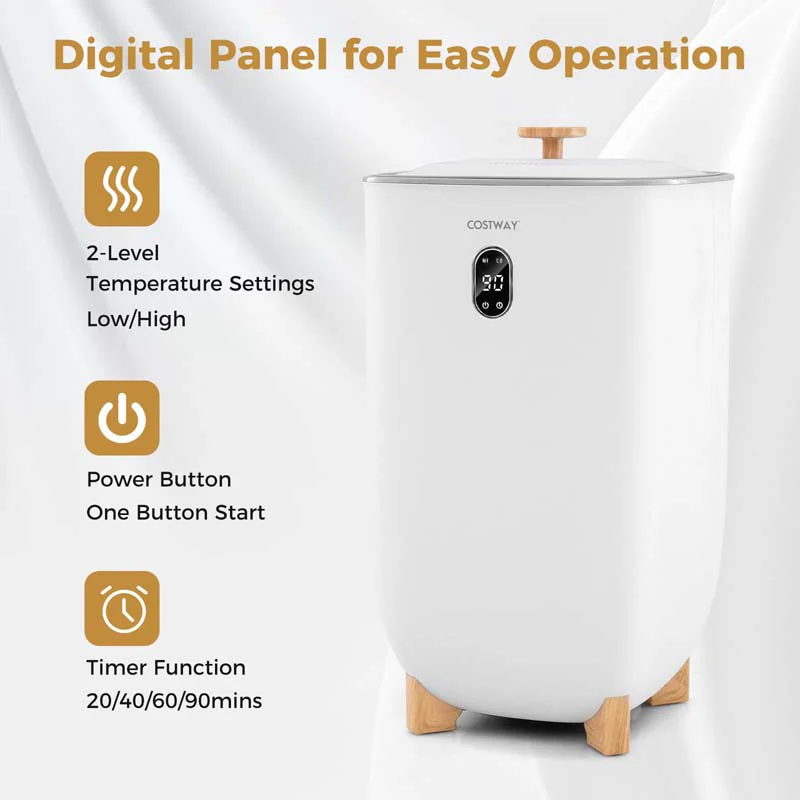 Eletriclife 40L Towel Warmer Luxury Hot Towel Bucket with 2 Heating Temperatures