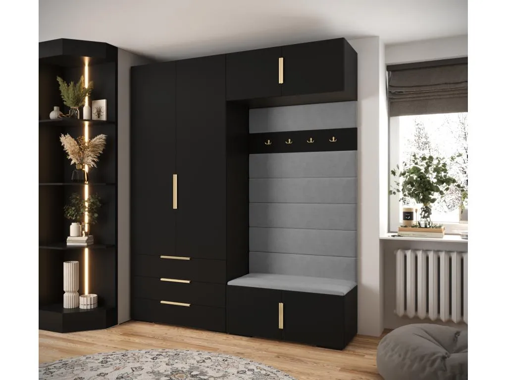 Kavehomedeco 4 armario con puertas batientes 236.7/200/47 SDTF53809
