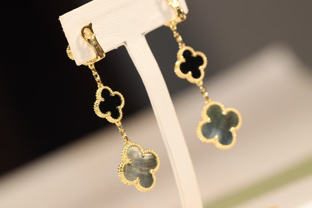 VCA Magic Alhambra Earrings 3 Motifs - Original Replica Club