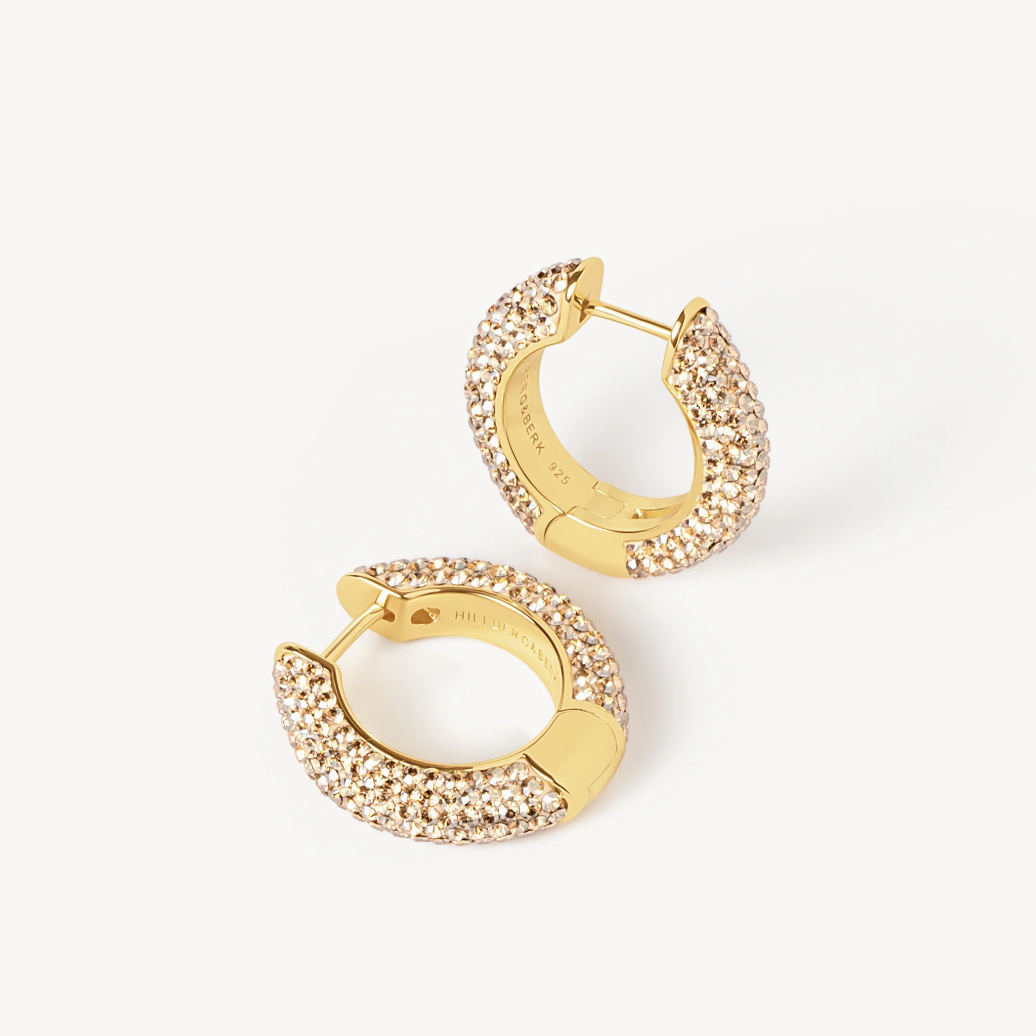 Medium Sparkle Hoop Earrings