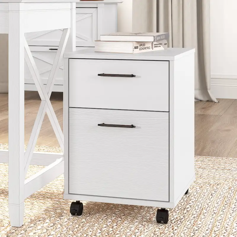Bush Furniture Key West Mobile File Cabinet with 2 Drawers