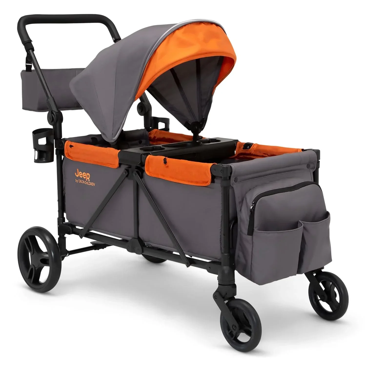 Jeep Sport All-Terrain Stroller Wagon by Delta Children Includes Canopy Parent Organizer
