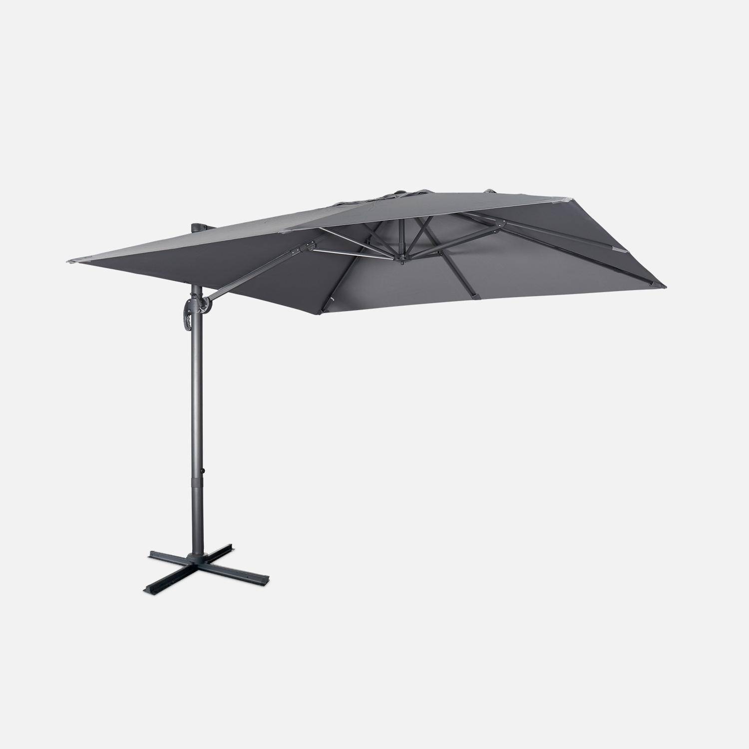 Falgos - Parasol cuadrado excéntrico, 3x3m