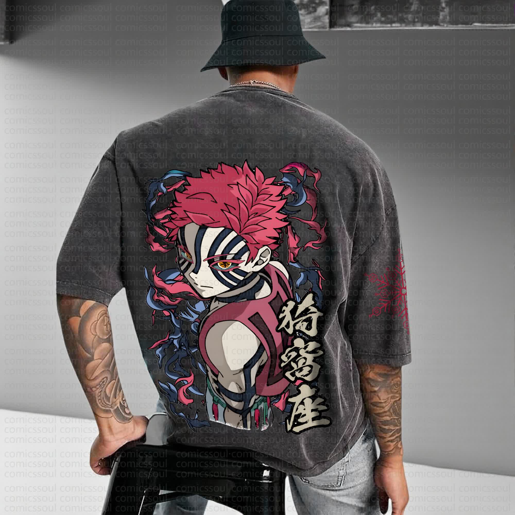 Unisex Anime Inspired Vintage Washed T-Shirt丨Comicssoul