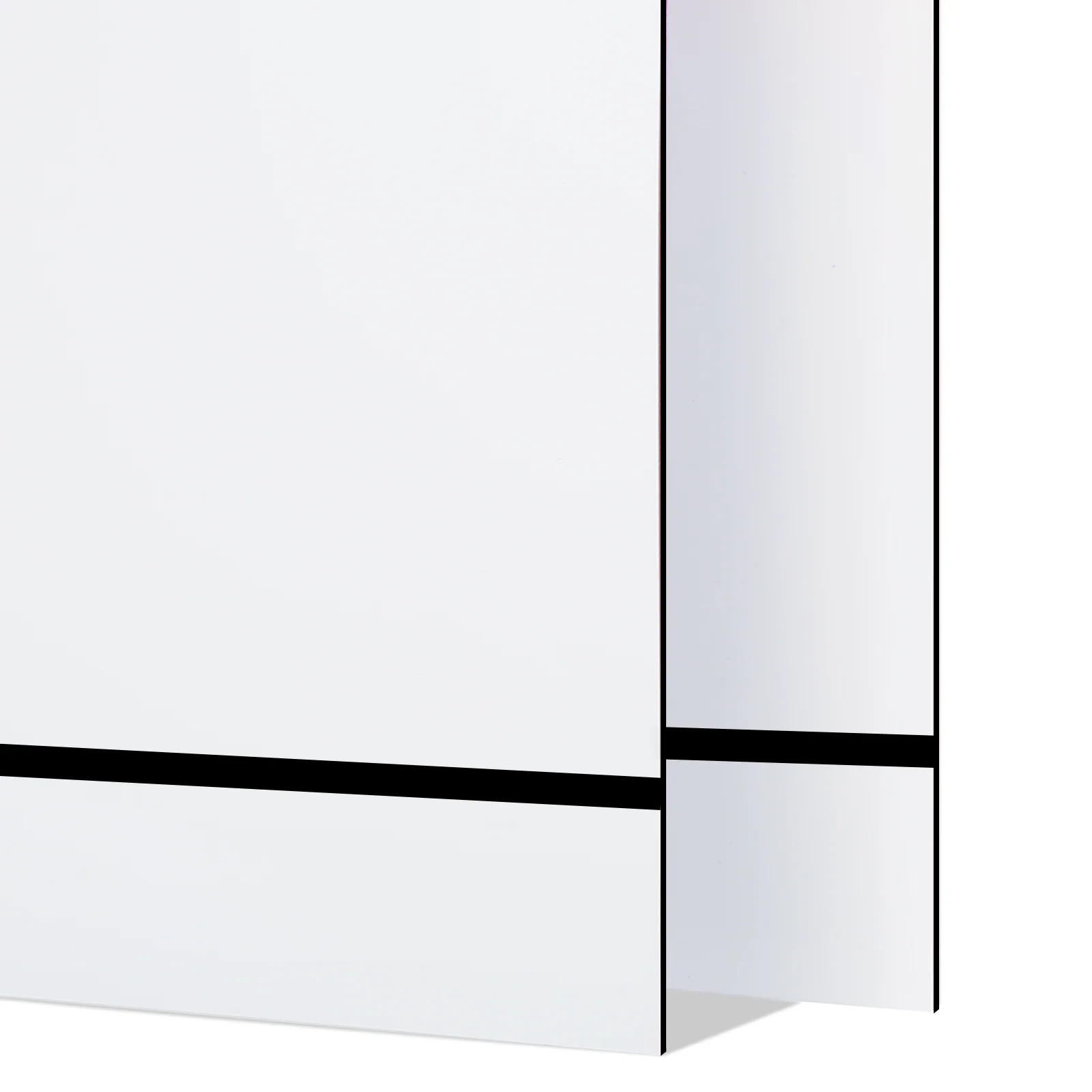 1.3mm White to Black Two-Tone Acrylic Sheet (4pcs)