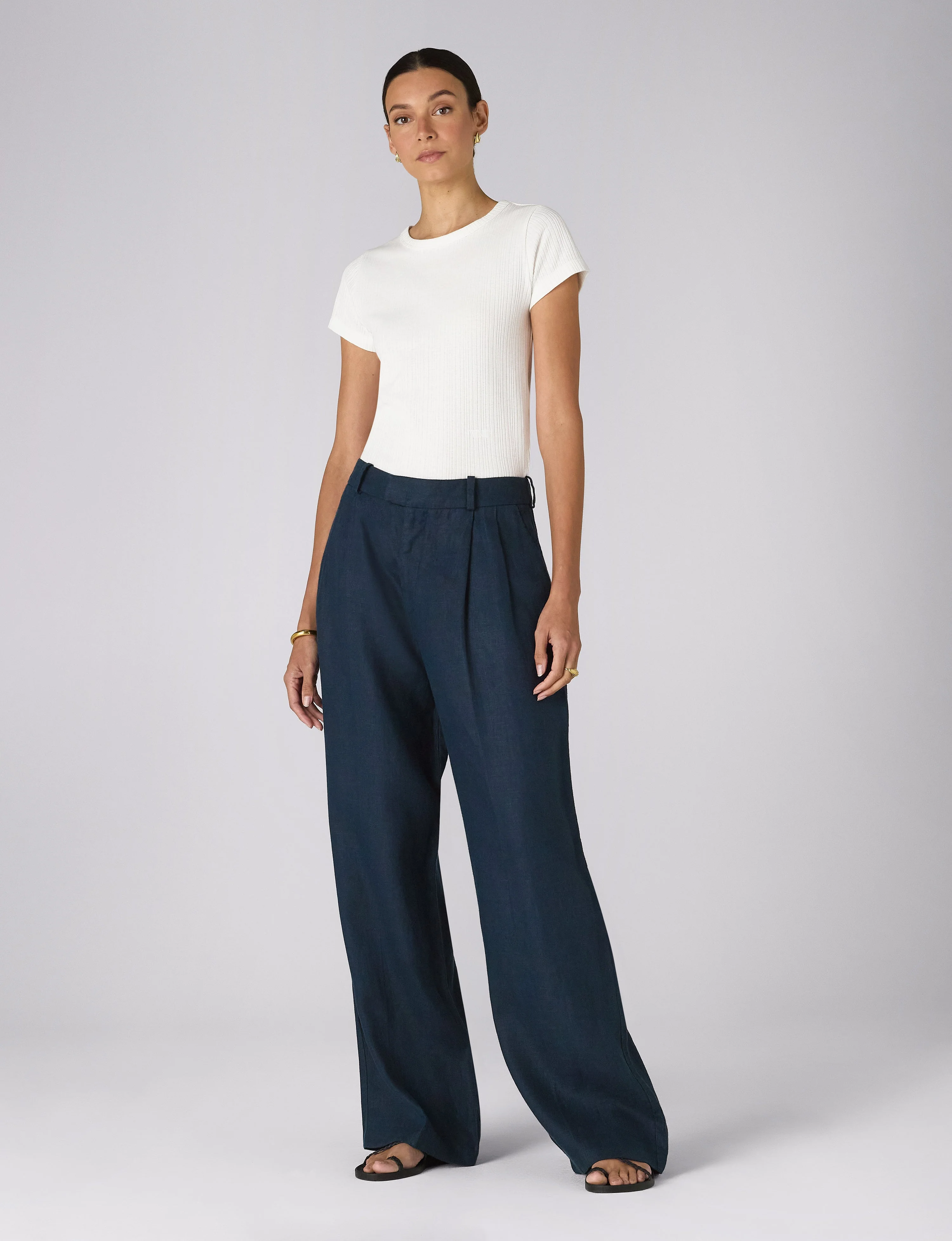 MuteThread Rampling Trouser: Navy Linen