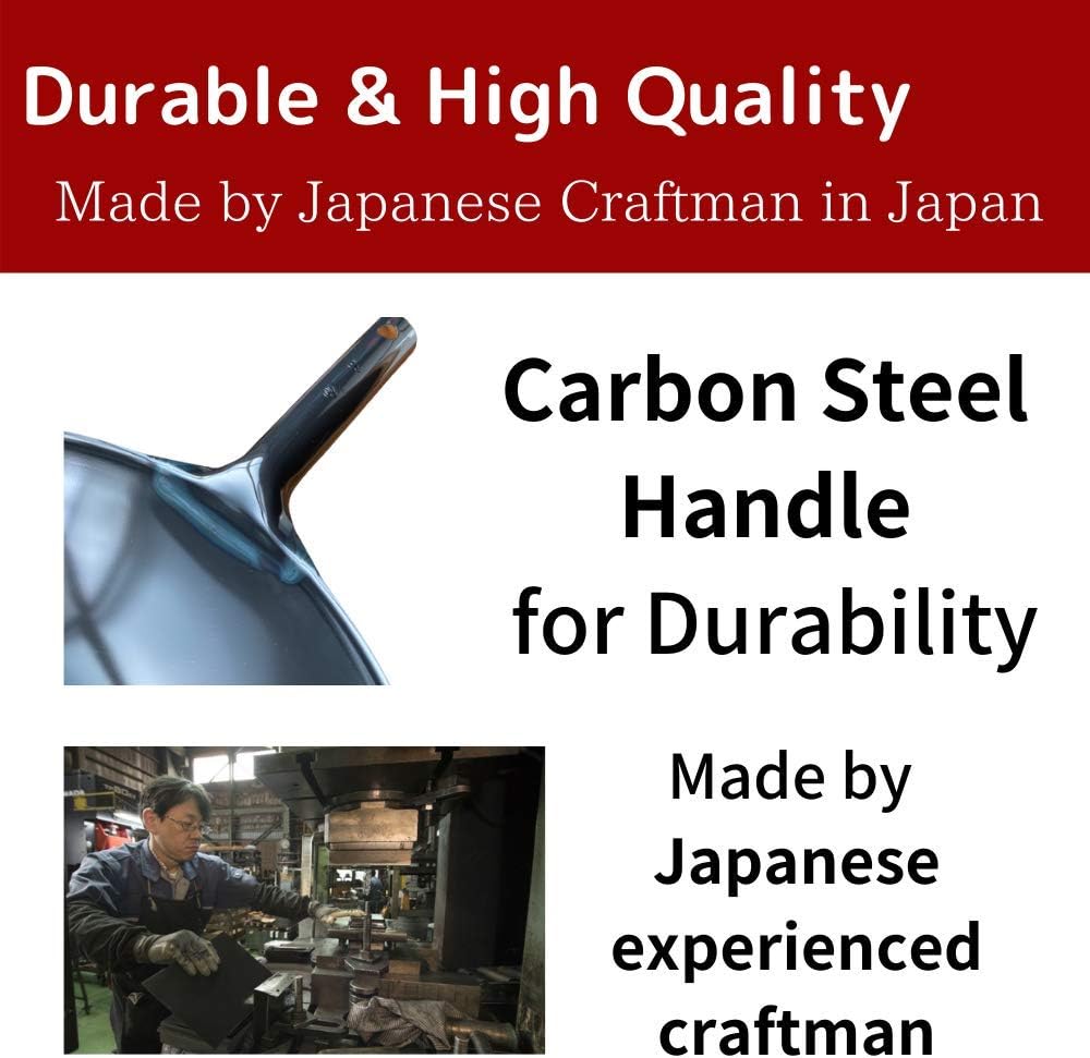 [Made in Japan] KOTE2 Light Weight Carbon Steel Wok 14 1/4