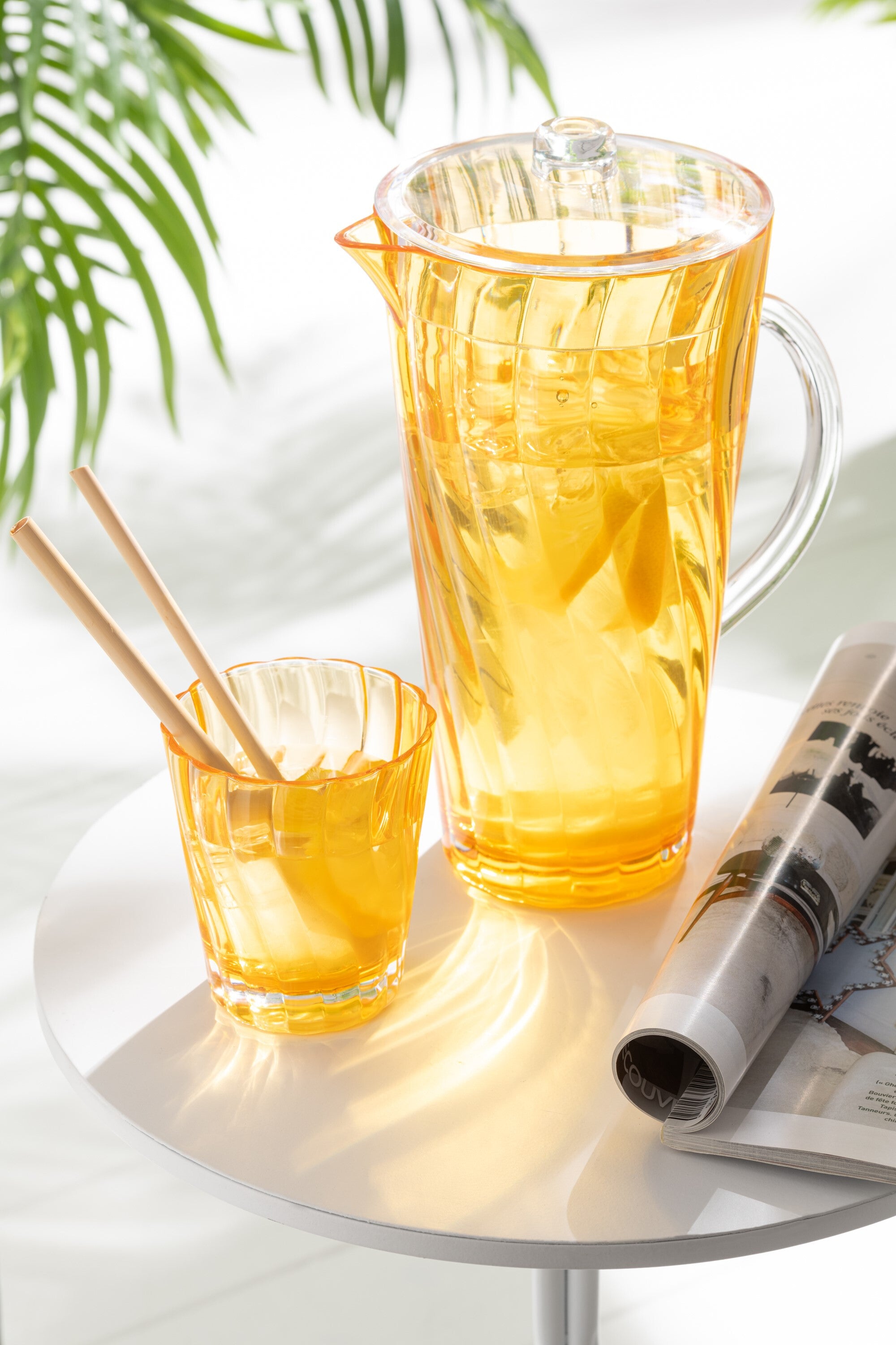 J-Line karaf Wave - kunststof - oranje