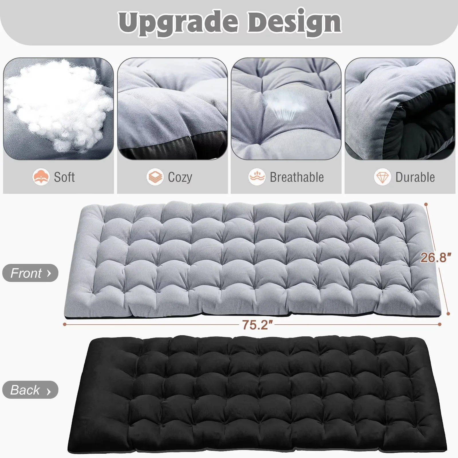 MOPHOTO Lounge Chair with Mattress, Outdoor Chaise Lounge Support 440 Lbs, Adjustable Portable Heavy Duty Sleeping Cots Bed for Camping, Pool, Beach, Patio - Image 18