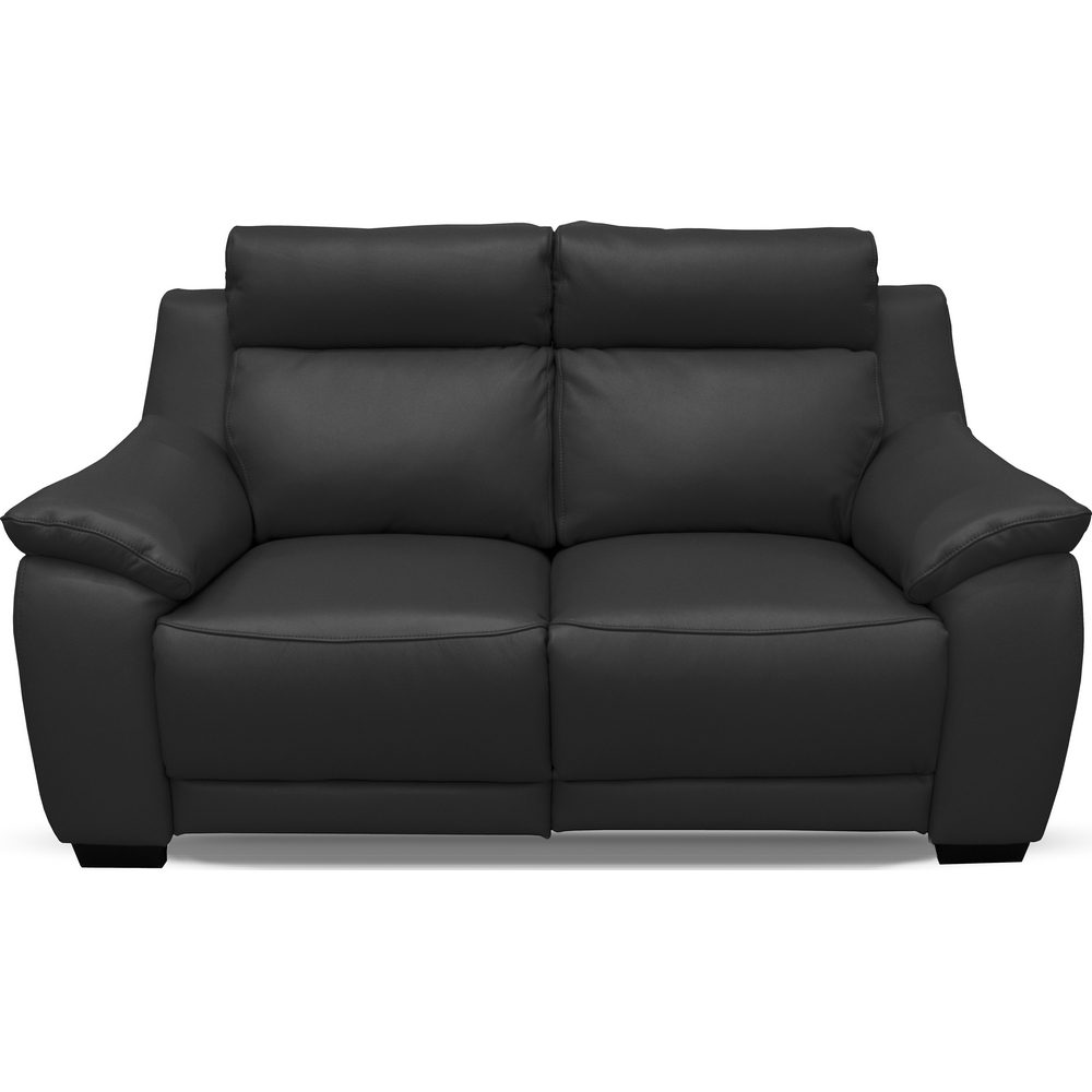 Sofá de 2 plazas con 2 relax eléctricos en cuero negro sh0607c5
