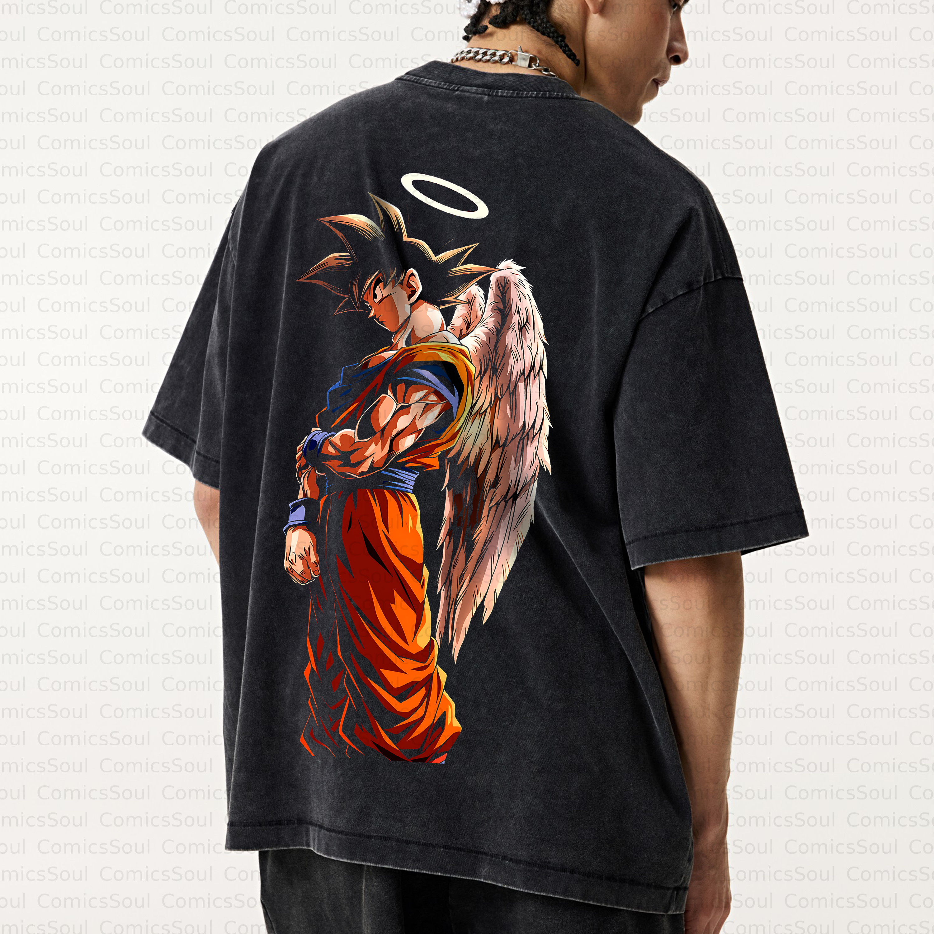 Unisex Anime Inspired Vintage Washed T-Shirt