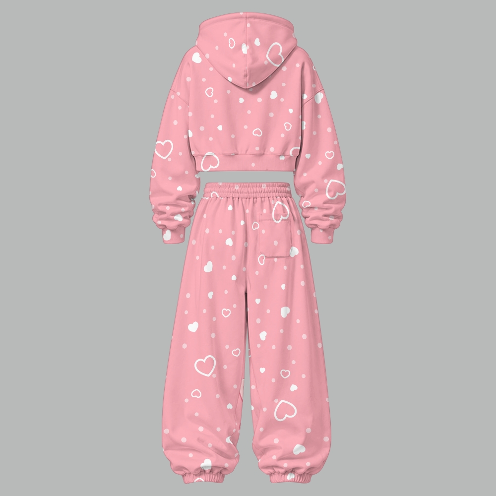 Pokémon Women's Cropped Long Sleeve Hoodie & High Waist Jogger Pants Two Piece Tracksuit Set 3051024 TeeThreads Sustain the Scene with Custom Apparel
