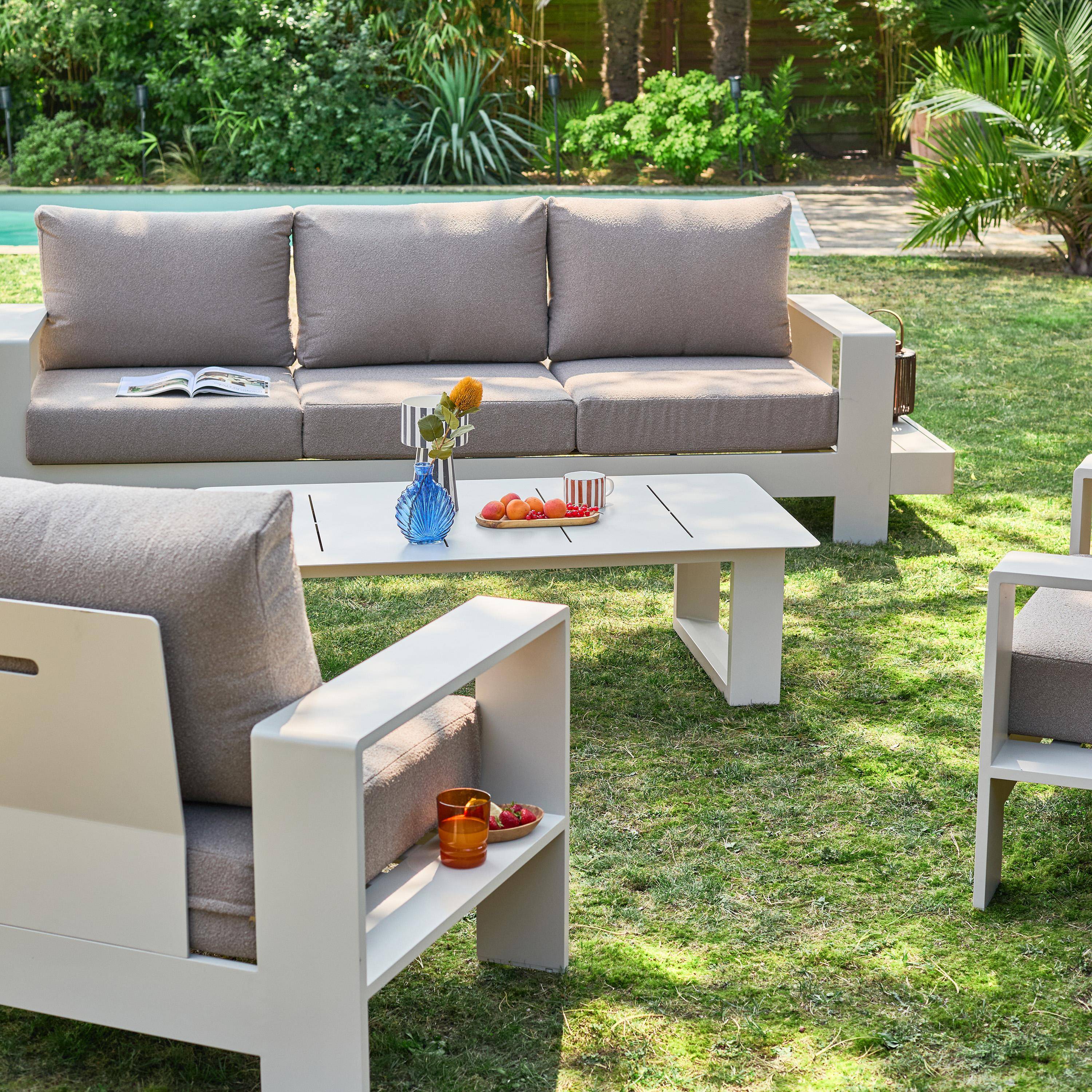 Alore - Conjunto de muebles de jardín de aluminio, 5 plazas