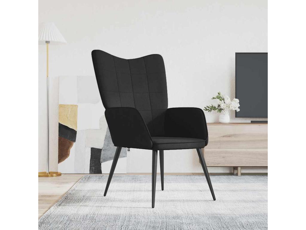 Sillón de Cozetiq de tela negro