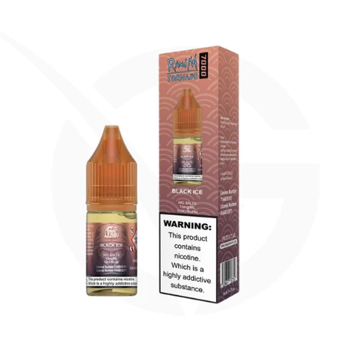 Black Ice 10ml Nic Salt E-Liquid By R and M Tornado 7000