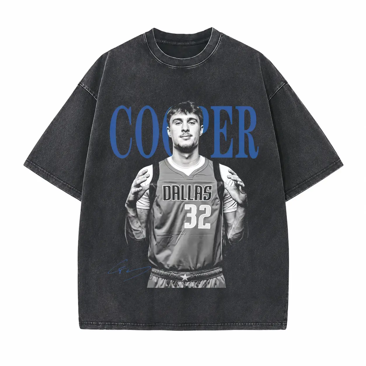 Vintage Number 32 Printed Unisex Washed T-Shirt