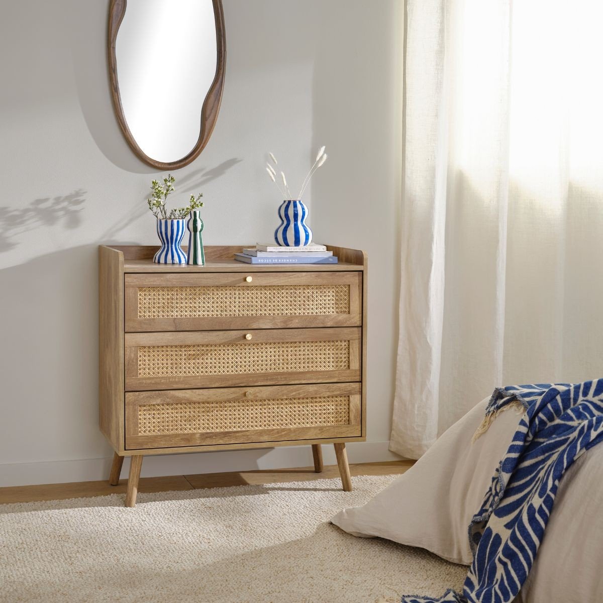 Calicosy - Ladekast met 3 laden PALMO - B80 cm - Eikenlook