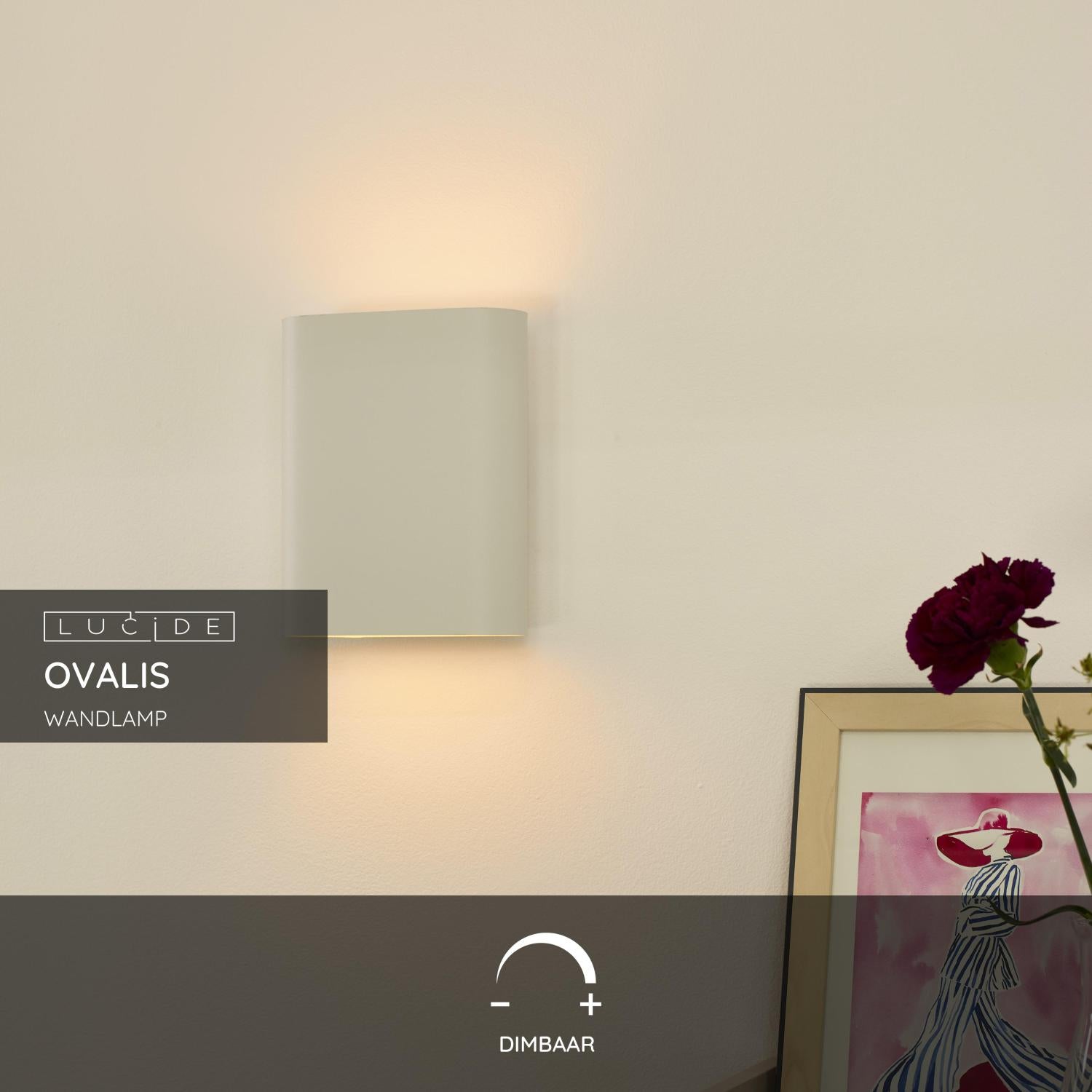 Lucide OVALIS Wandlamp - Wit