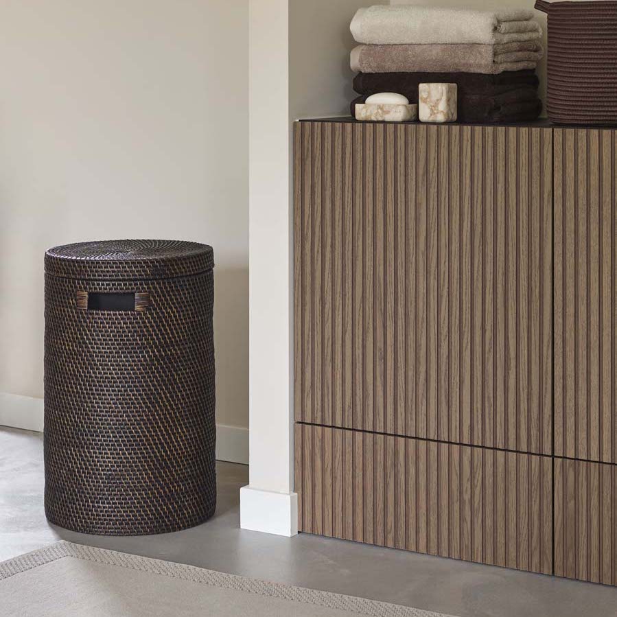 Aquanova Cino Wasmand met Deksel - Pecan