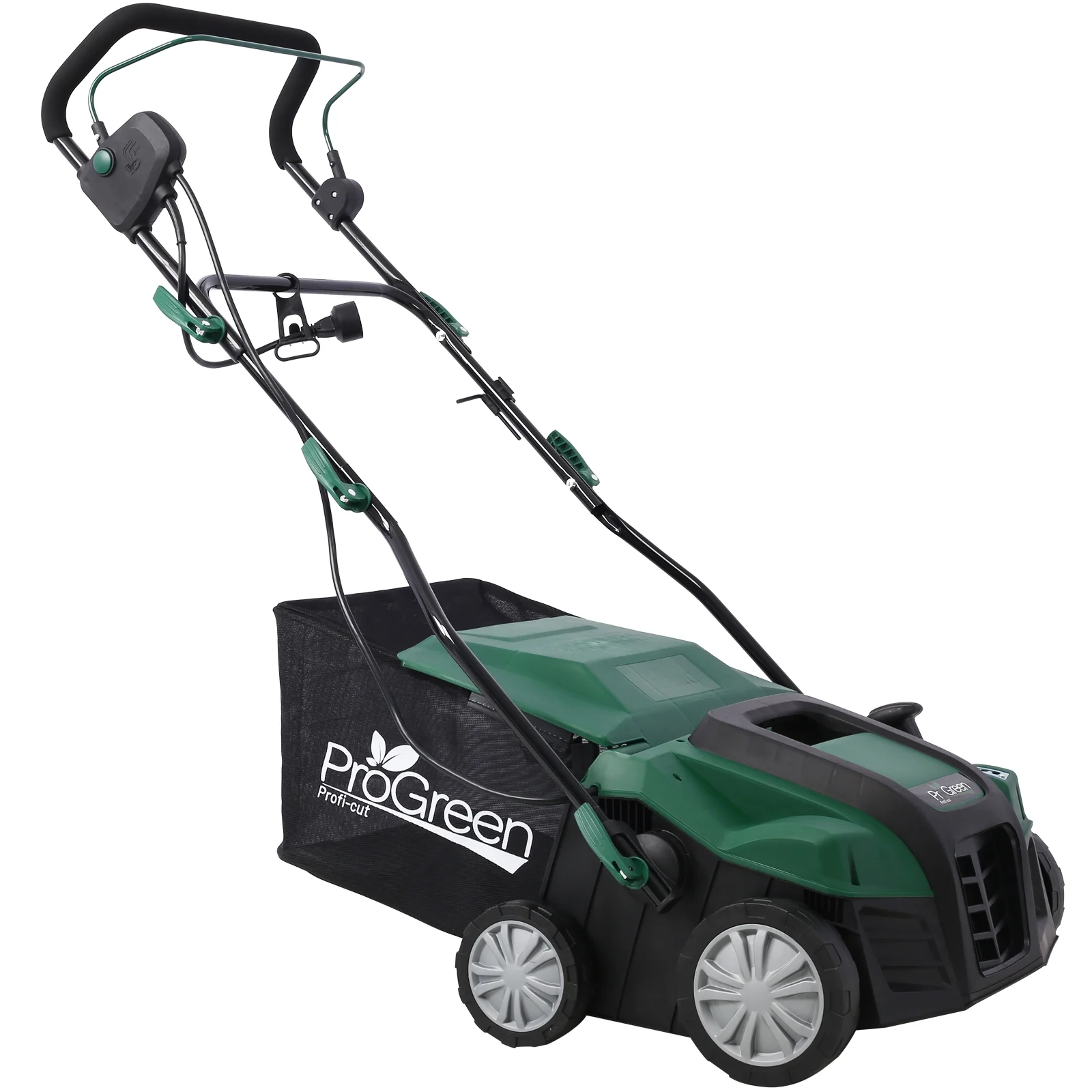 Dethatcher and Scarifier, Seizeen 16-Inch Lawn Dethatcher Scarifier 2-IN-1 Gardening Equipment, Powerful 15 Amp Electric Dethatcher & Scarifier, Height Adjustable, 58QT Removable Thatch Bag - Image 4