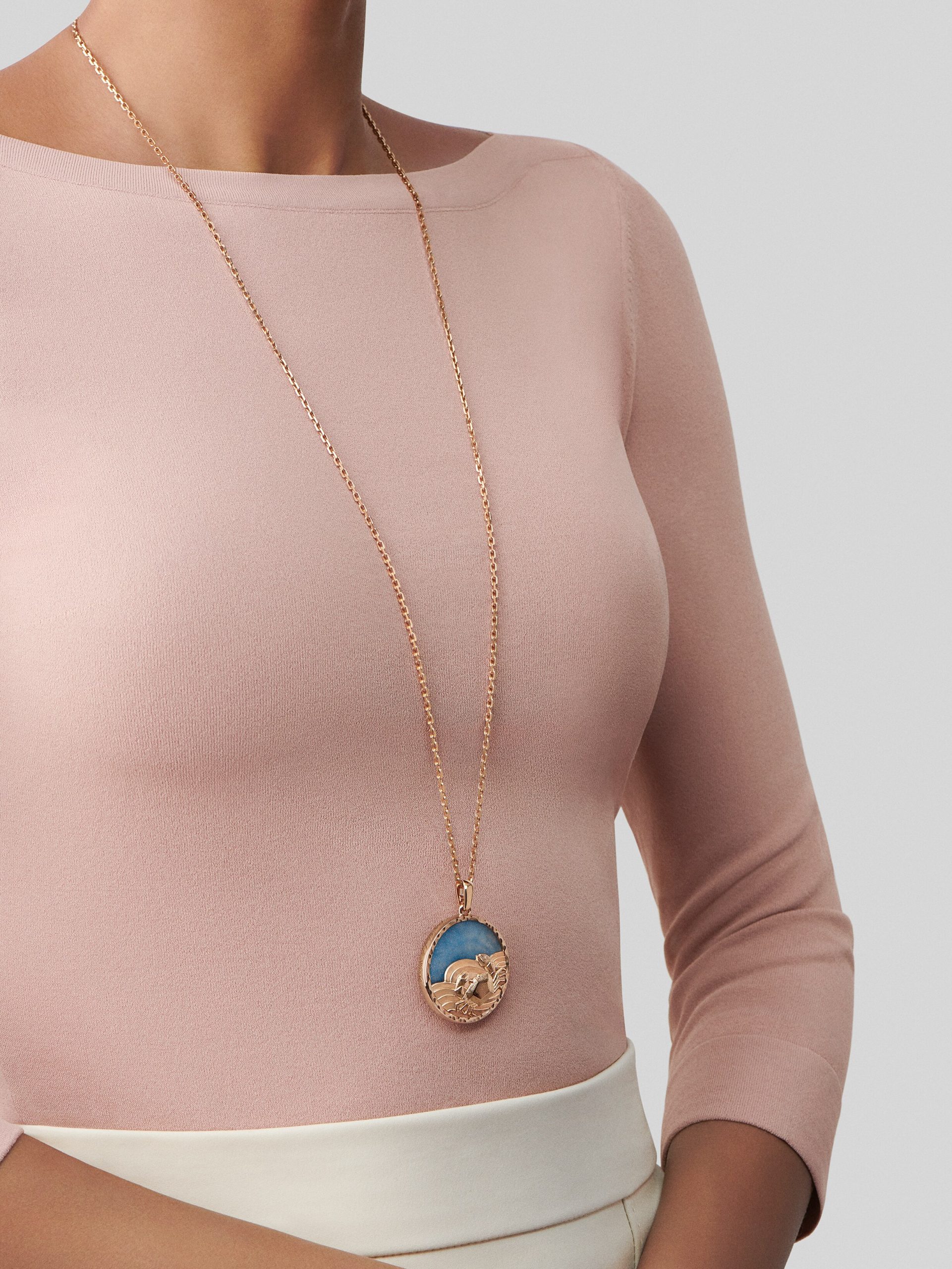 Replicate Zodiaque long necklace Cancri (Cancer)(1:1 replica) - Original Replica Club